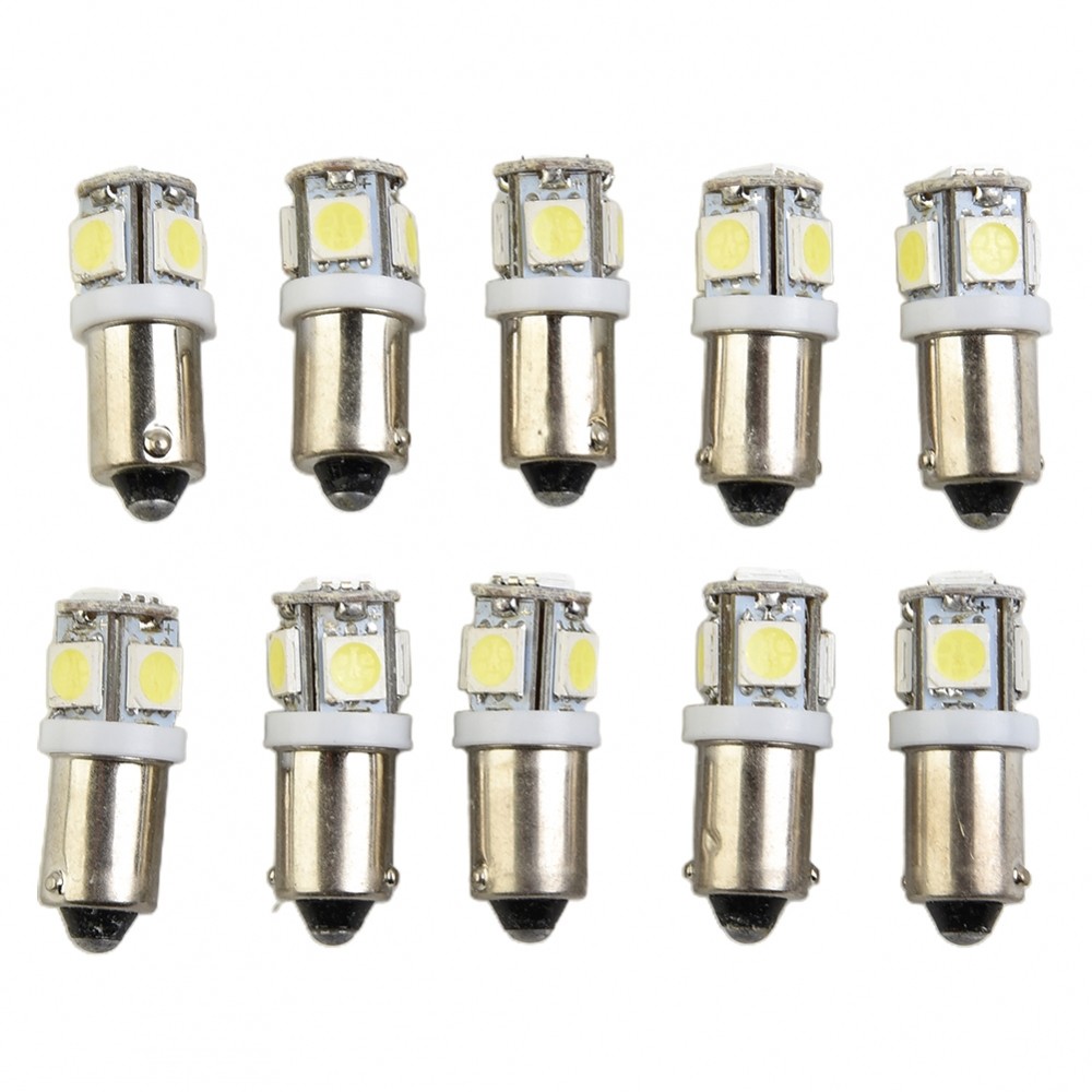 Bóng Đèn LED 10 Chiếc BA9S LED Dash Bản Đồ Đèn Bảng Điều Khiển Đèn Trực Tiếp 12V