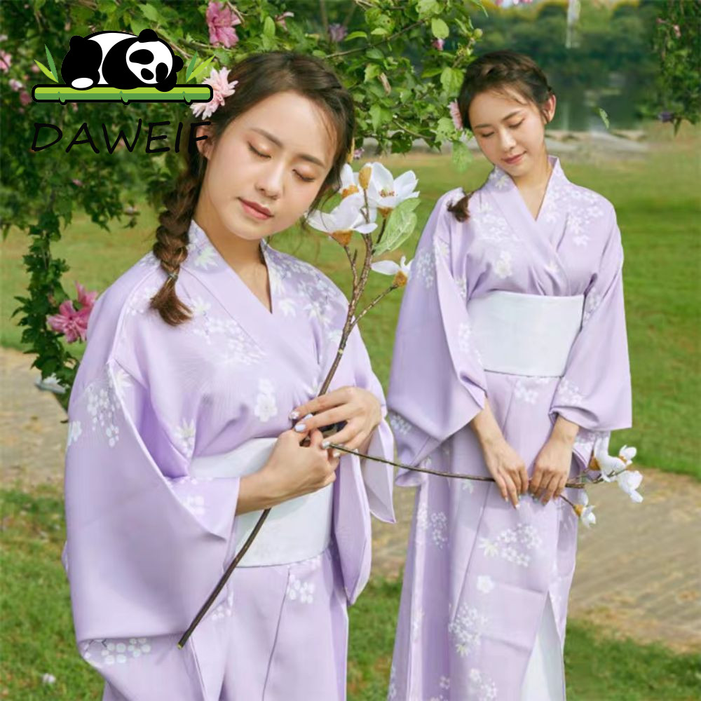 DAWEIF kimono truyền thống Nhật Bản, Váy kimono cô gái Sakura sang trọng phong cách Nhật Bản, kimono