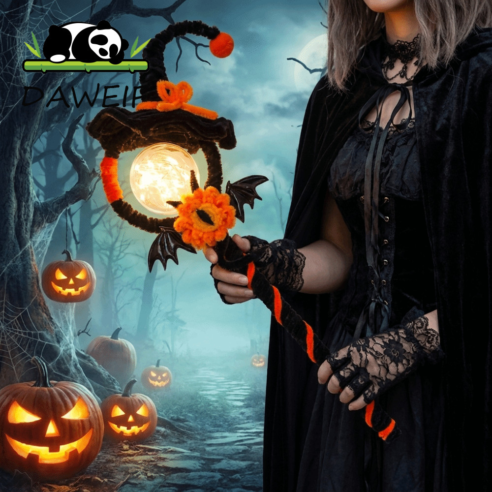 DAWEIF Halloween Magic Wand, Light Up Bendable Halloween DIY Fairy Stick, Creative Handmade DIY Kit 