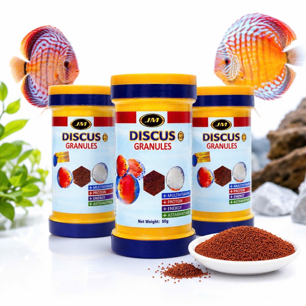 Thức ăn cá Dĩa (Discus Food) JM AQUA - Hộp 50g | Thức ăn cá cảnh