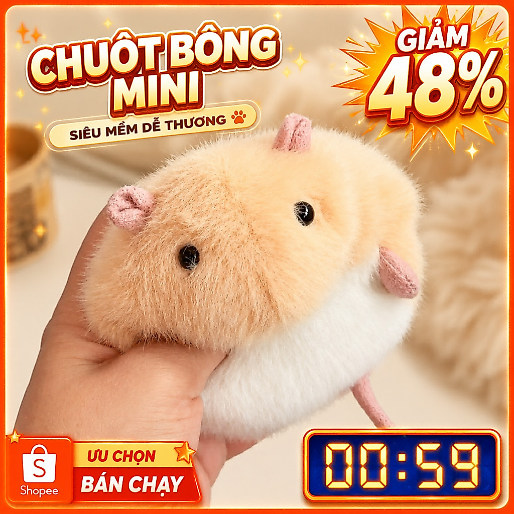 Gấu bông Chihuahua thú nhồi bông móc khóa mini dễ thương quà tặng cho nữ sinh có sẵn