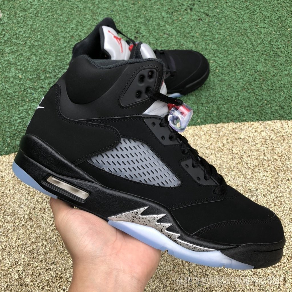 [Chất lượng hàng đầu Gd] Jordan 5 và đen kim loại 845035003 Giày thể thao AJ5 màu đen bạc dành cho n