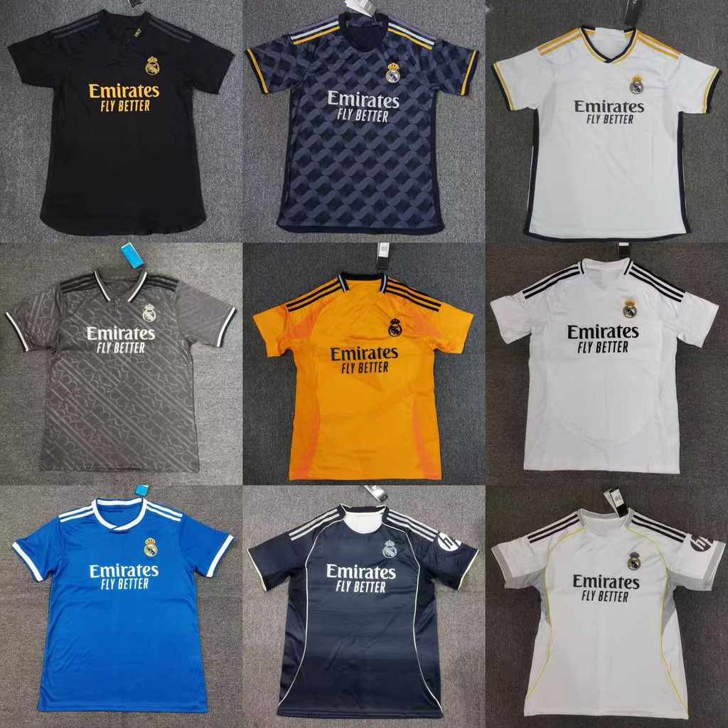 Áo bóng đá Real Madrid jersey Real Madrid Phiên bản quạt Phiên bản cầu thủ Áo thun ngắn tay dành cho