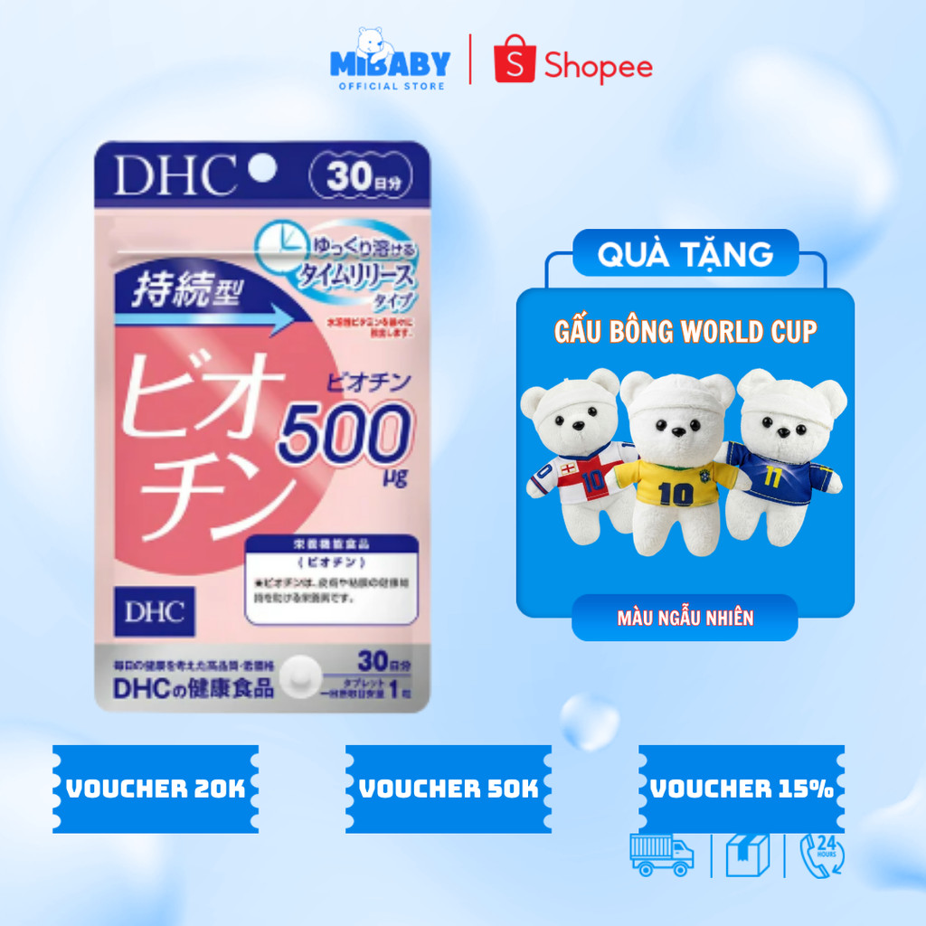 DHC Biotin 30 Ngày Nhật Bản – Viên uống bổ sung Biotin 500mcg