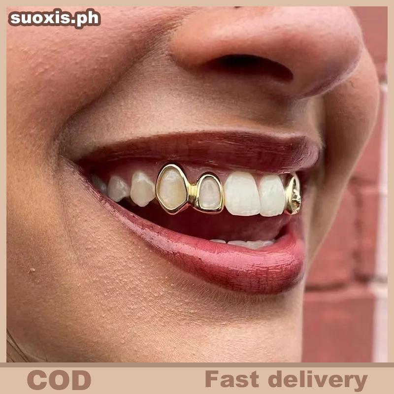 Hip Hop Ngôi Sao Rỗng Răng Grillz Răng Trang Trí Răng Mũ Fangs Lưới Tản Nhiệt Dành Cho Nữ Trang Sức 