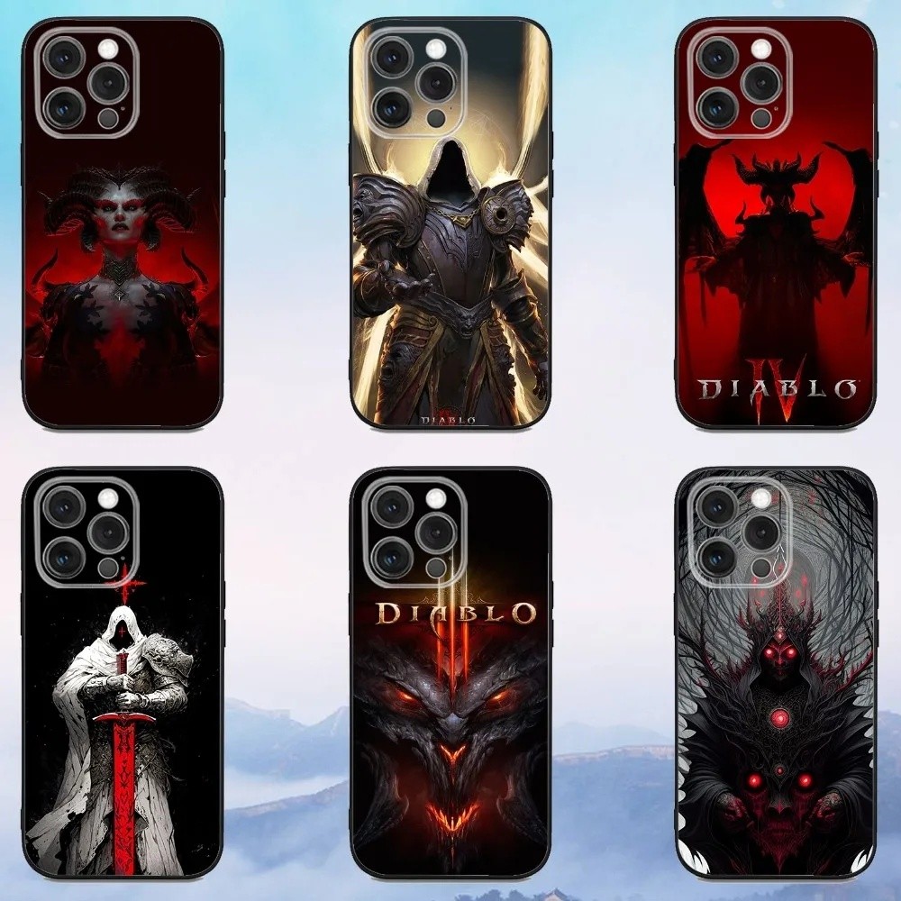 Ốp điện thoại TP-1 Game D-Diablo 3 4 cho iPhone 16,15,14,13,12,11, Pro, X, XS, Max, XR, Plus, Mini S