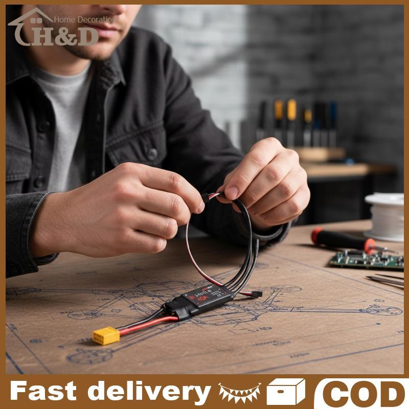 1pcs không chổi than ESC 2-4S BEC ESC HV hai chiều không chổi than ESC 30A 40A cho RC thuyền dưới nư