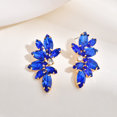 Pinkdudu Pha Lê Cánh Hoa Bông Tai Thân Thiện Với Môi Trường Đồng Lấp Lánh Dangles Thời Trang Phóng Đại Trang Sức Cho Nữ PD2592