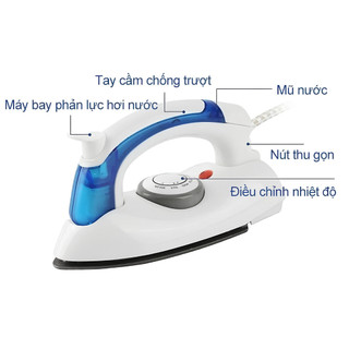 Bàn Là Hơi Nước Du Lịch Mini Hetian Travel Iron Gấp Gọn Có Thể Mang Đi Du Lịch