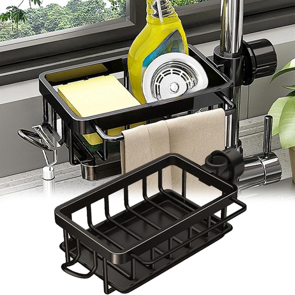 Kitchen Sink Faucet Organizer, Kitchen Organizer Over Faucet, Over Sink Dish Drying Rack, Sponge Hol