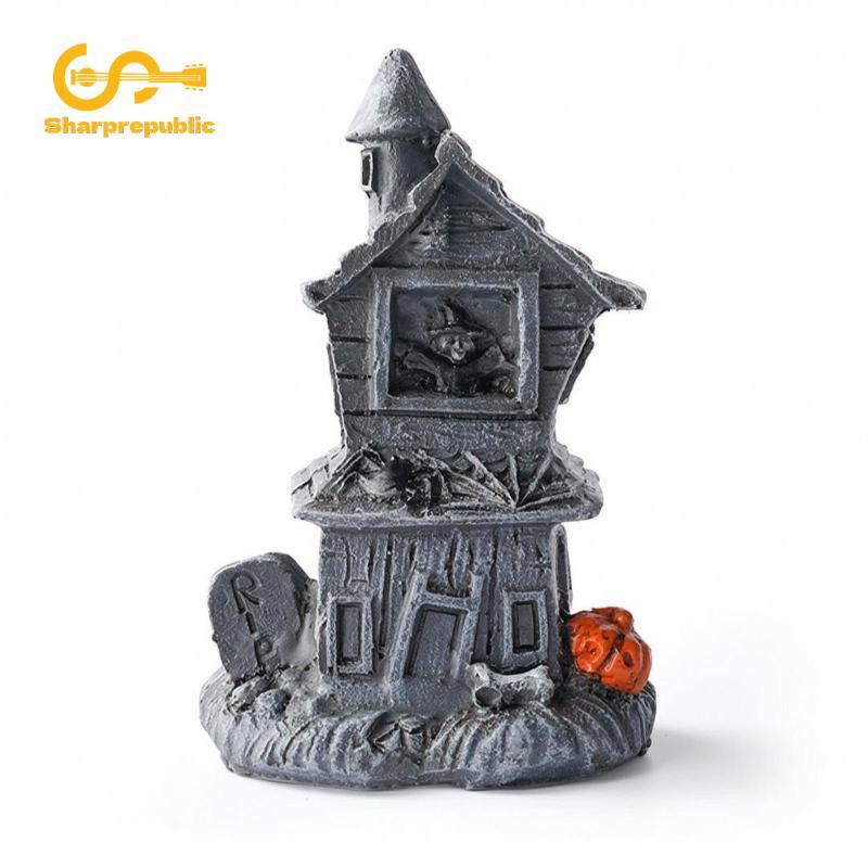 Sharprepublic Eerie Manor với bí ngô Thời tiết Eerie Manor Hình phù thủy ma quái