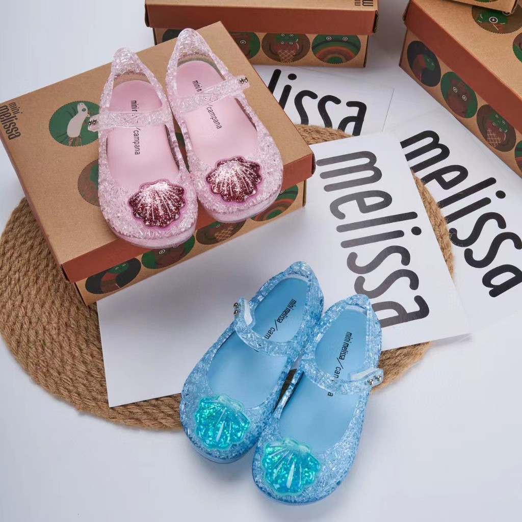 2023 Mei * sa meili * sa Jelly Shoes Bird 's Nest Shoes Shiny Shell Sandals Hole Shoes Girls Sandals