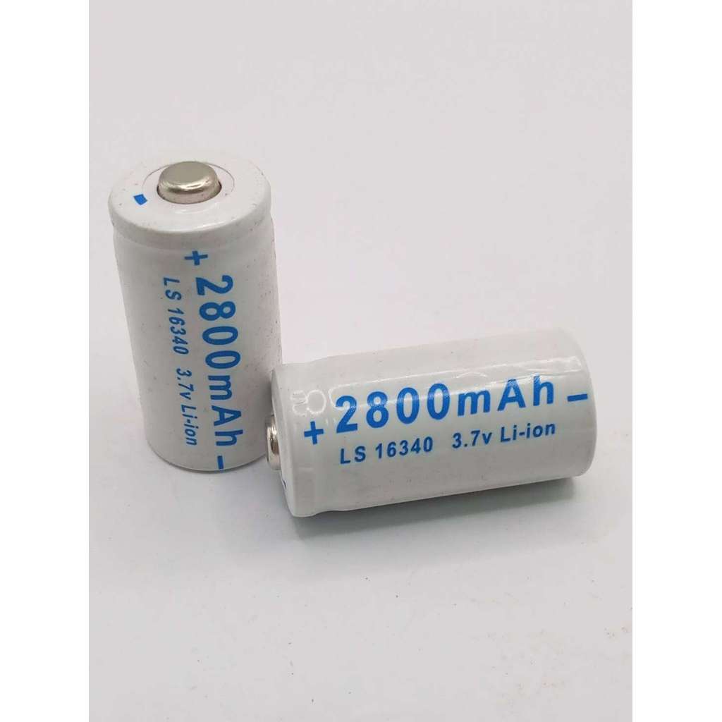 3.7V 2800mAh Lithium Li-ion 16340 Pin CR123A Pin Sạc 3.7V CR123 Cho Bút Laser Đèn Pin LED