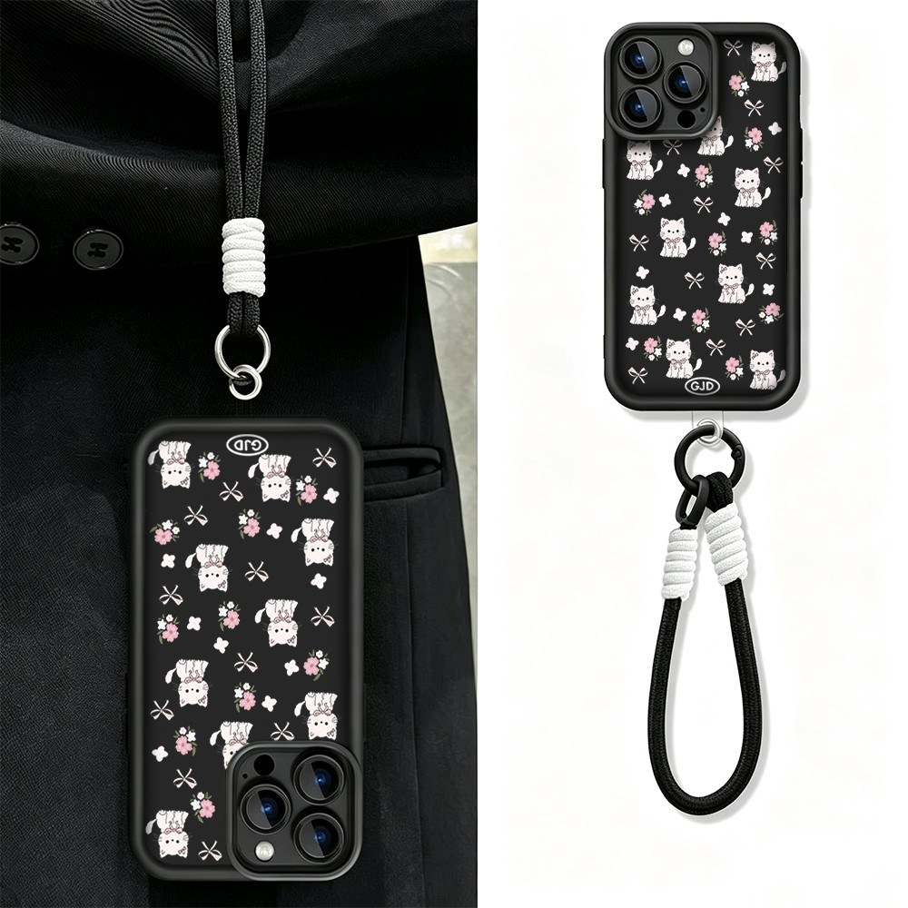 Ốp lưng hình mèo dễ thương, dành cho Apple 17 16 15 XS Max XR 14 13 12 11 XS 17 Pro Max chính hãng
