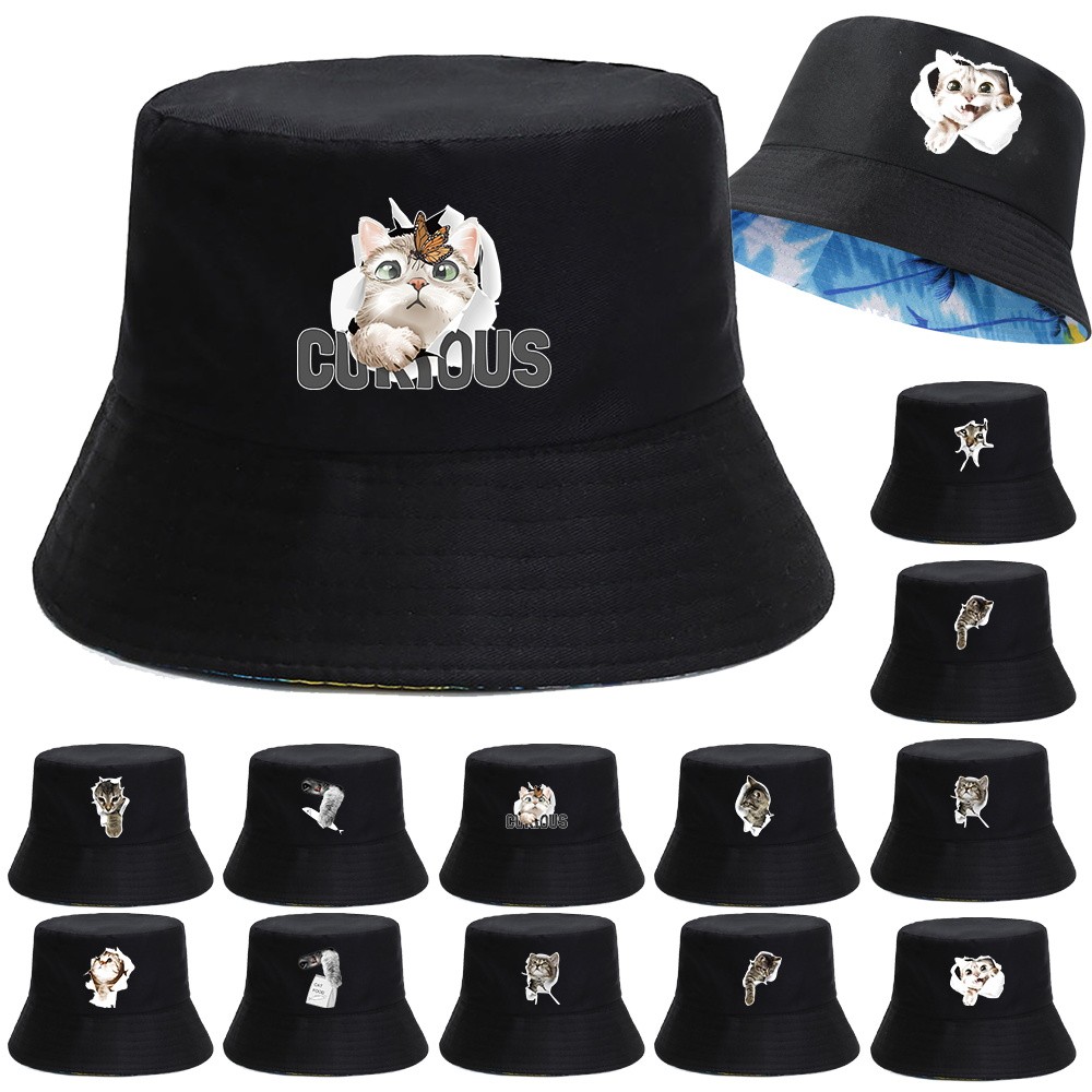 Black bucket hatBlack Bucket Hat Simple Versatile Fisherman Hat Fit Daily And Short Travel
