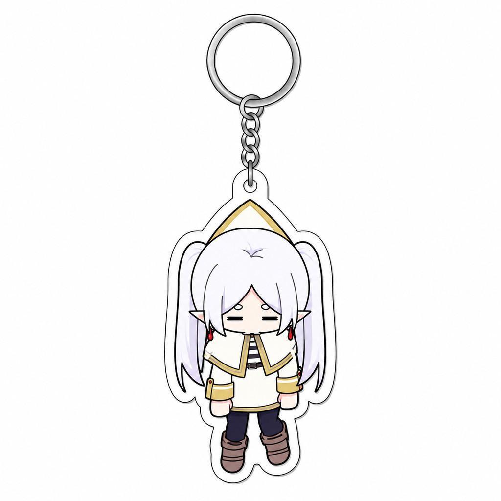 Anime Frieren at the Funeral Frieren Beyond Journey's End Frieren Cosplay Keychain Kawaii Acrylic Ke