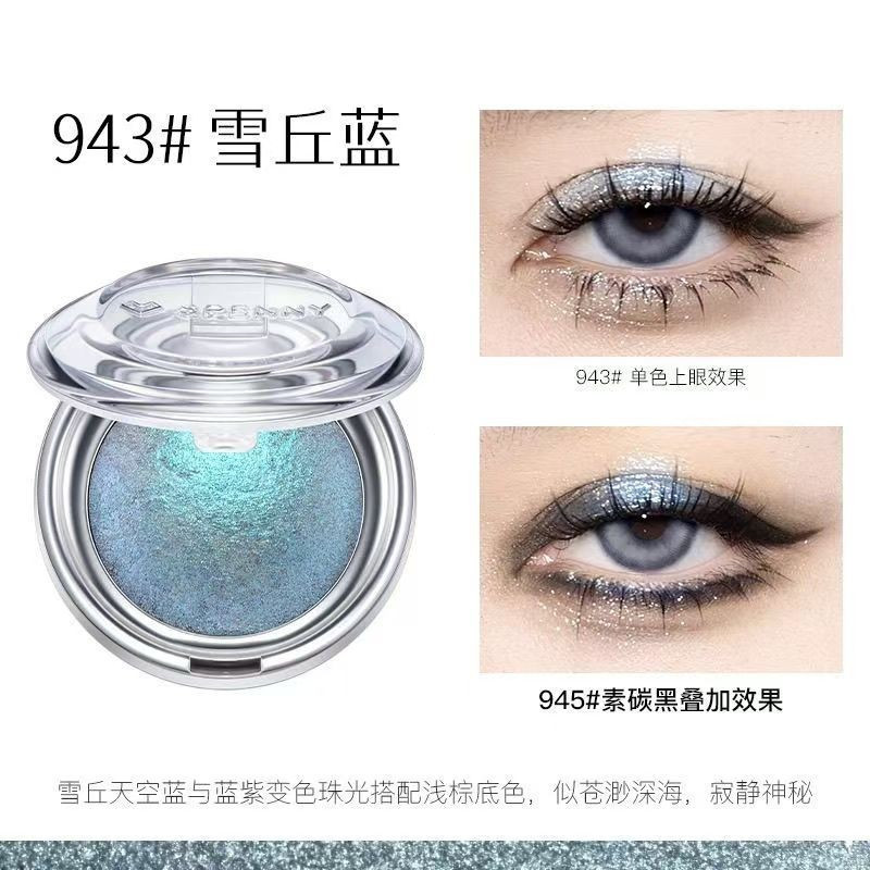 Spenny Baked Powder Bảng Phấn Mắt Đơn Màu Tự Nhiên Matte Sequins Làm Sáng Mặt Xanh Mắt Hig Spenny