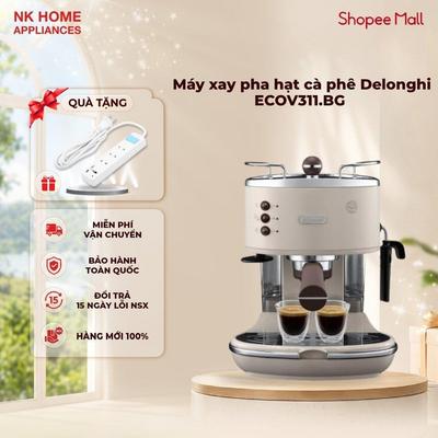 Máy xay pha hạt cà phê Delonghi ECOV311.BG 1100W, Dùng Cafe Bột, Pods - Bảo hành chính hãng 12 tháng