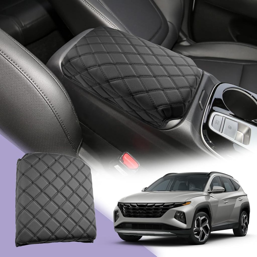 2026 Tucson Center Console Cover 2022-2026 Tucson Armrest Cover Center Console Pad Tay vịn Pad Da mề