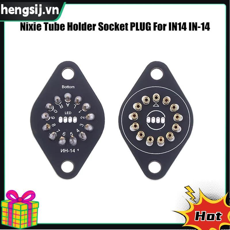 4 Ổ cắm ống Nixie In-14 - Phích cắm giá đỡ gắn PCB cho đồng hồ phát sáng IN14 & Điện tử cổ điển
