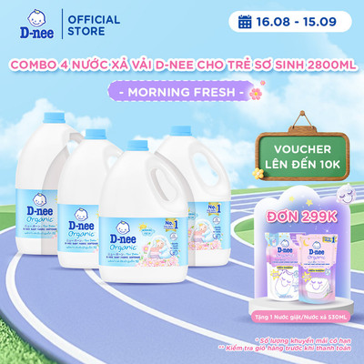 Combo 4 Nước xả vải D-nee 2800 ML/Chai. - Morning Fresh