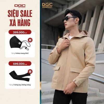 Áo parka nam 2 lớp dáng lửng WAJKBD126M-S - Áo mũ liền, cửa tay nhám dính thời trang
