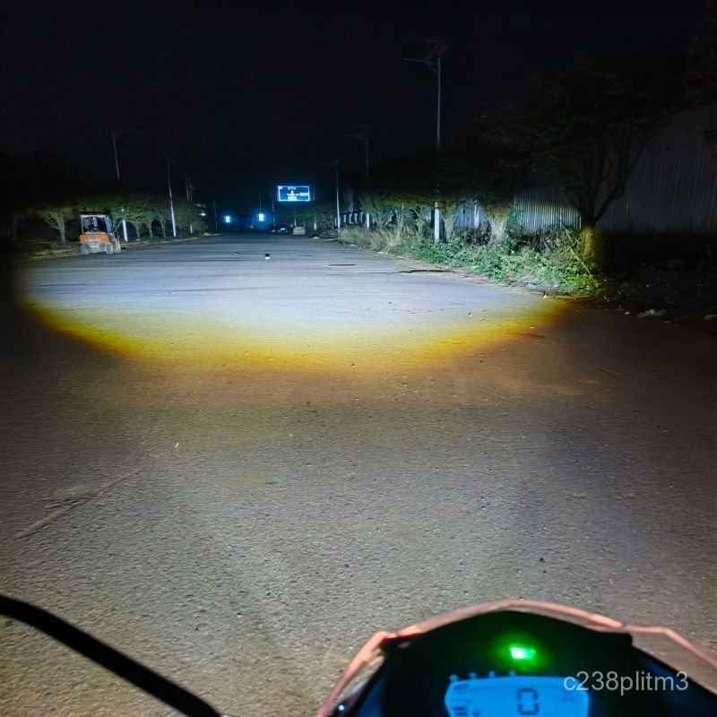 Bóng đèn pha LED H4 2 màu vàng trắng siêu sáng có thấu kính cho xe máy xe điện chân M5 H4 tiện lợi