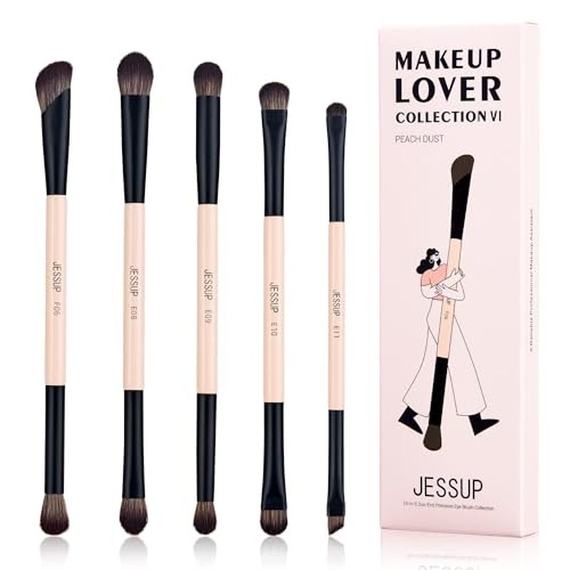 Bộ cọ trang điểm Jessup 7 chiếc Bàn chải trang điểm hai mặt cho kem che khuyết điểm Phấn má hồng Đườ
