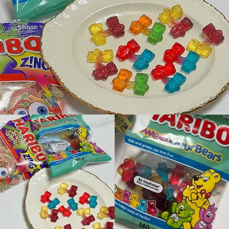 Haribo Haribo Haribo Gấu Haribo Nắm Tay Tình Yêu Cùng Phong Cách Gummy Snack Dễ Thương 8-20-23V