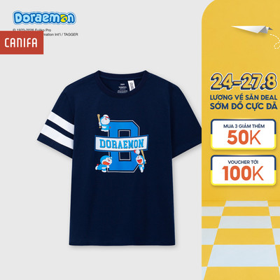 Áo phông bé trai CANIFA áo thun chất cotton USA mềm mịn đạt chứng chỉ OEKO-TEX 2 in Doraemon 2TS26S003
