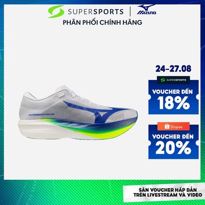 Giày Chạy Bộ Unisex Mizuno Hyperwarp Elite - Trắng - J1GC267101 LS400