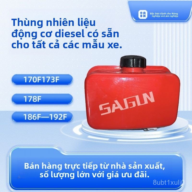 Bình xăng và lưới lọc cho máy xới đất động cơ diesel 173/178/186/188F chính hãng dễ lắp