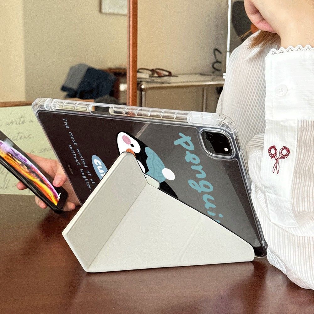 Quả than đenDụng dụng cho ốp bảo vệ gấp ba lần penguin penguin 11 penguinnch, giá đỡ kiểu