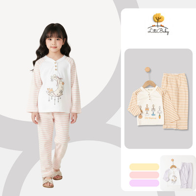 Bộ thun dài tay co giãn, mềm mại mặc hằng ngày LITIBABY ĐG003 2-10 tuổi