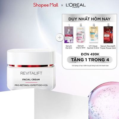 Kem dưỡng giúp làm mờ nếp nhăn và săn chắc da L'Oreal Paris Revitalift Facial Cream 50ml