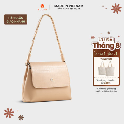 Túi Yuumy (Thời trang nữ dáng vuông nắp gập sang trọng - Túi đeo vai da Seasand YN341) Bagsmart