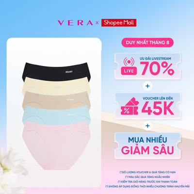 Combo 5 quần lót bikini nữ Misaki seamless - M1055