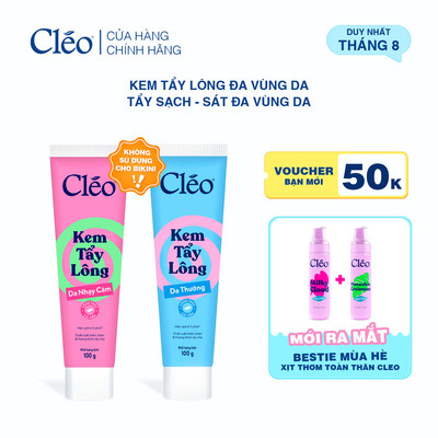 [LIVE] Kem Tẩy Lông Nách, Tẩy Lông Tay Chân Cleo,Tẩy Lông Sạch Sát, Không Kích Ứng 100g