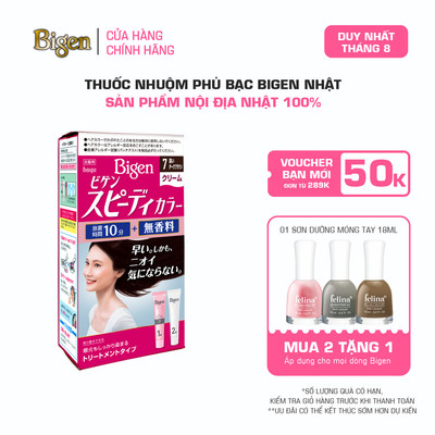 Thuốc Nhuộm Tóc Phủ Bạc Tại Nhà Bigen Nhật - Phủ Bạc Thảo Dược, Dưỡng Tóc Mềm Mượt 80ml