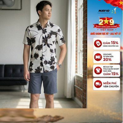 Áo Sơ mi nam cộc tay May 10 form RegularFit mã 010126030LANH 2