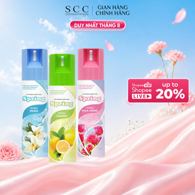 Xịt Phòng Nước Hoa SPRING Hương Thơm Dễ Chịu Khử Mùi Hiệu Quả 225ml/chai