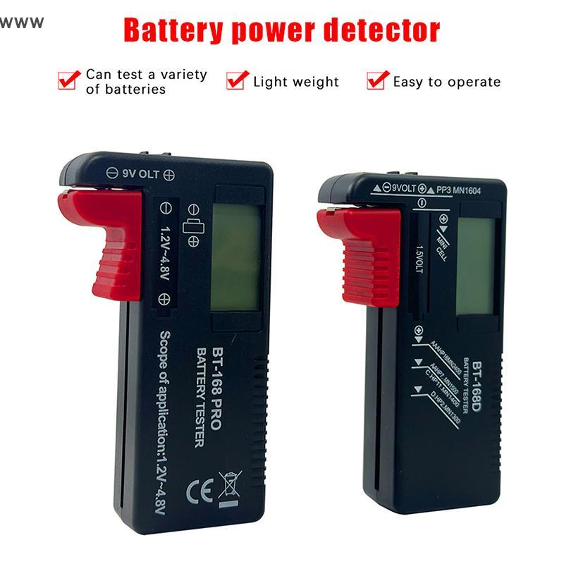 OOO BT-168D Pin Tester phổ kỹ thuật số LCD Tester AA AAA CD 9V 1.5V nút di động điện áp pin điện áp 