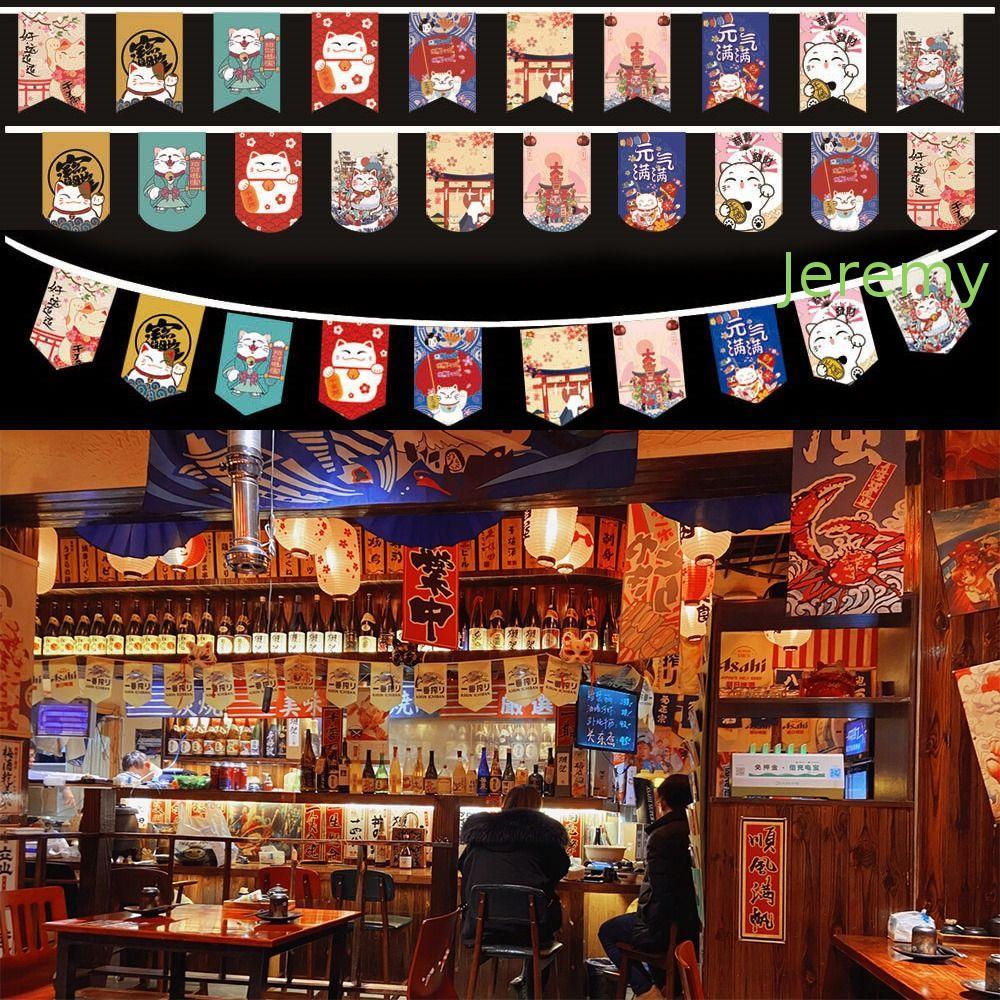 JEREMY1 Cờ Treo Nhật Bản, Lẩu Văn Hóa Sushi Bistro Biểu Ngữ Trang Trí, Lễ Hội Sashimi Ramen Ẩm Thực 