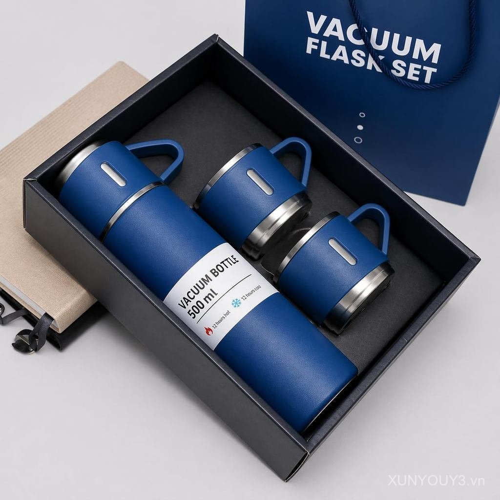 Fathers day Gift set Vacum Flask Stainless Steel Thermo 500ml/16.9oz Vacuum Insulated Bottle with Cu