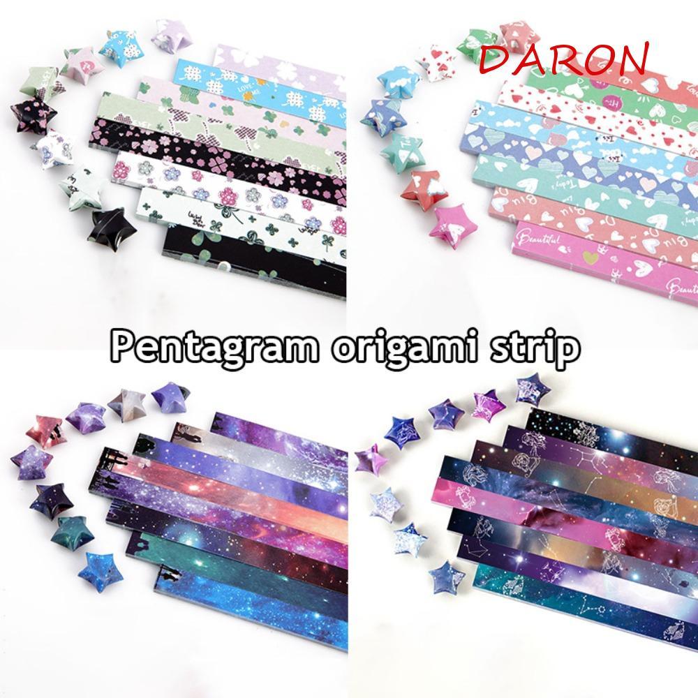 DARON Origami Ngôi Sao Dải Giấy Tự Làm Origami Giấy Trang Trí Tiệc Nghệ Thuật Thủ Công Dải Quà Tặng 