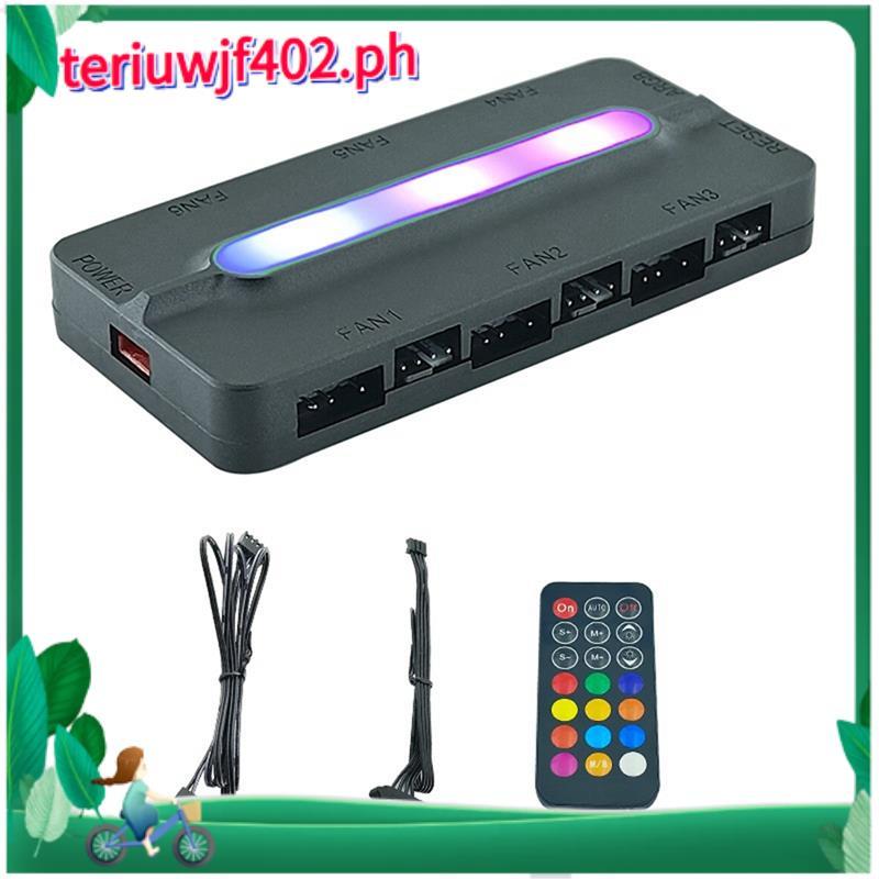 Bộ điều khiển ARGB 5V / 3Pin ARGB 4Pin Quạt PWM Hub Quạt ARGB Hub ARGB Bộ chia trung tâm cho máy tín
