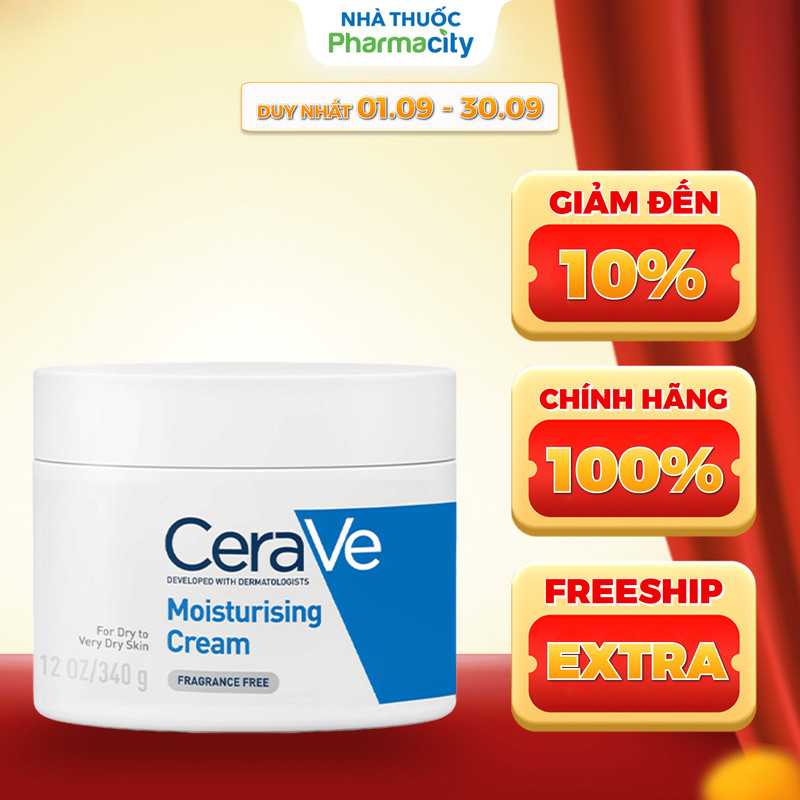 Kem dưỡng ẩm CERAVE Moisturising Cream dành cho da khô (340g)
