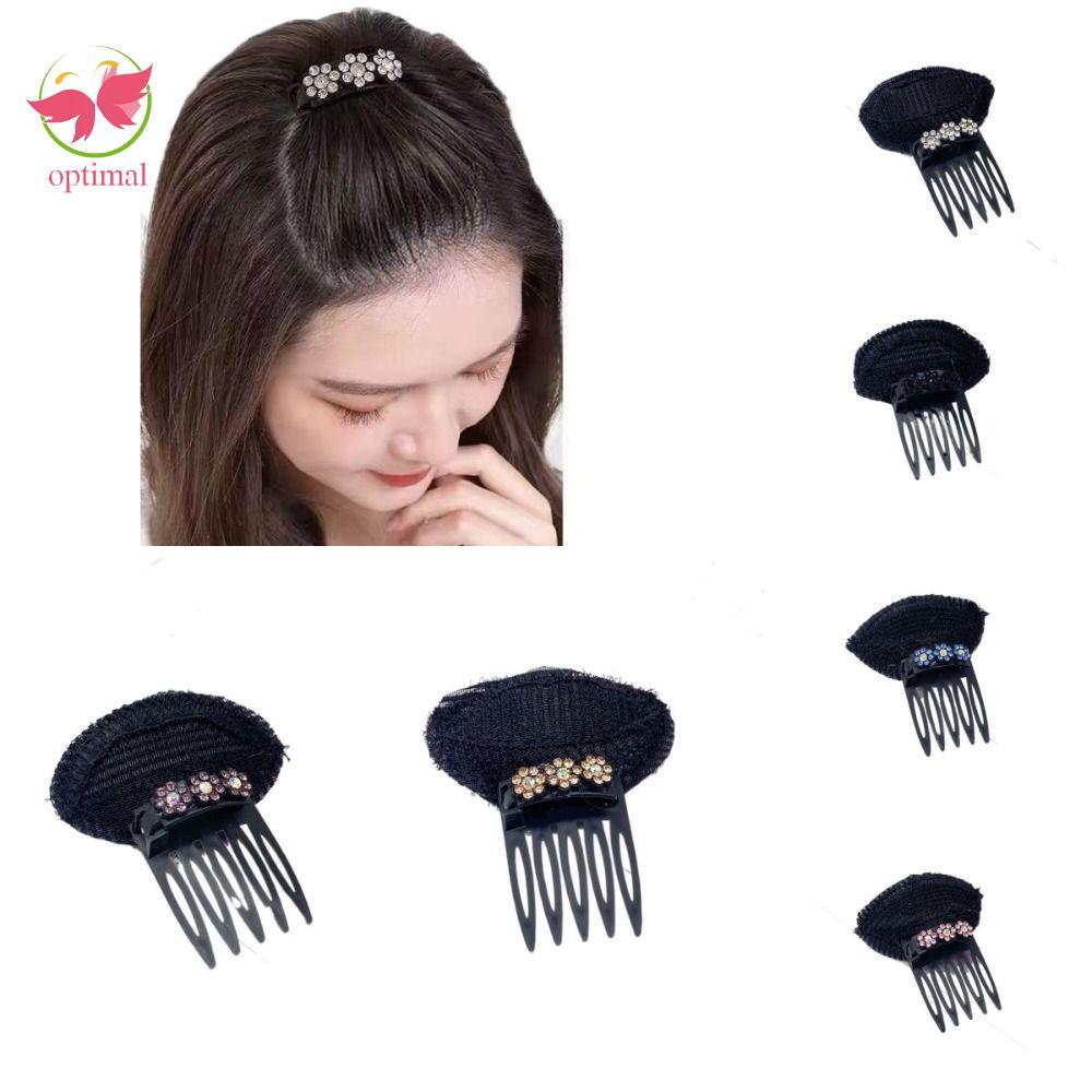OPTIMAL LIMIT Puff Hair Head Cushion, Braid Invisible DIY Hair Stylish Tool, Sweet Flower Hair Clip 
