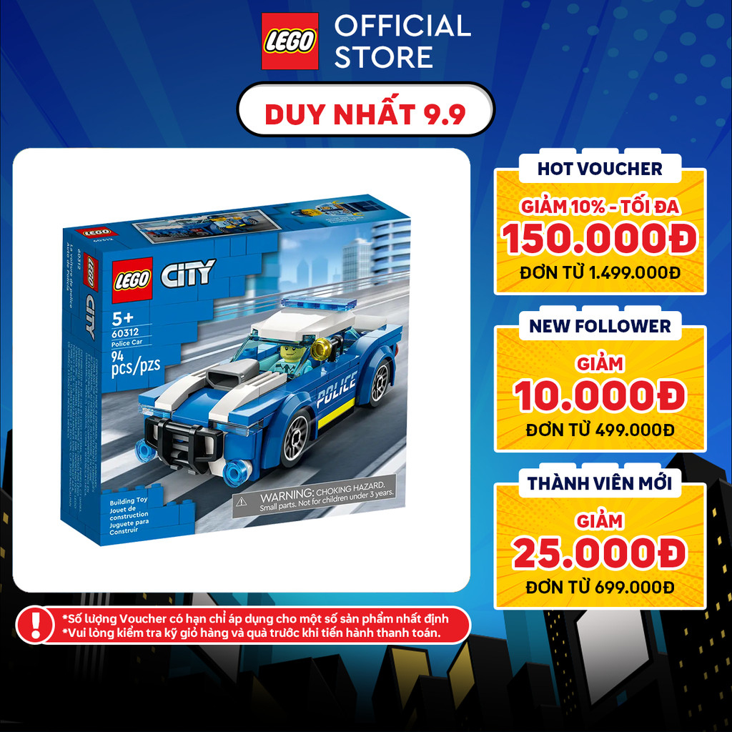 LEGO CITY 60312 Xe cảnh sát (94 chi tiết)