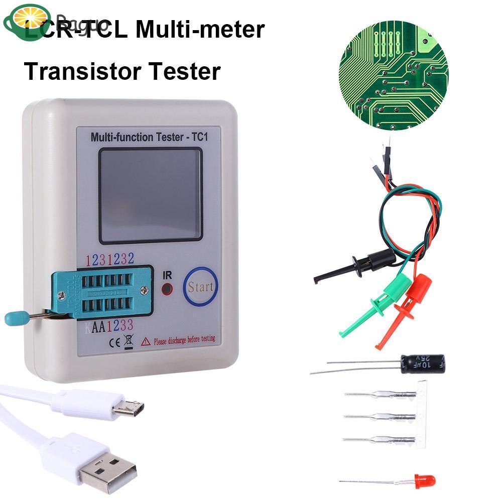 BAGUO Nhiều mét Transistor Tester Tự động LCR-TC1 LCD Đèn nền Diode Triode Tụ điện